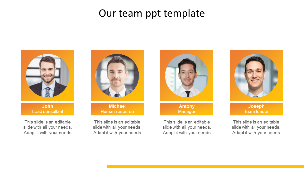 our team presentation template